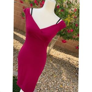 Homeye Burgundy Vintage Pencil Dress- Small/ US6